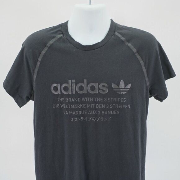 Adidas Medium Black Crew Neck T-Shirt Short‎ Sleeve - Picture 1 of 11